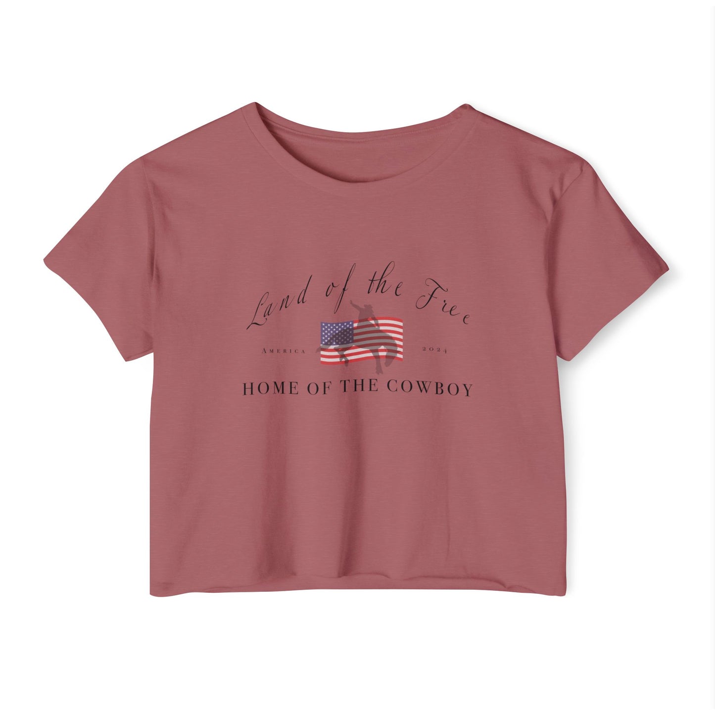 Land of the Free Crop Top America