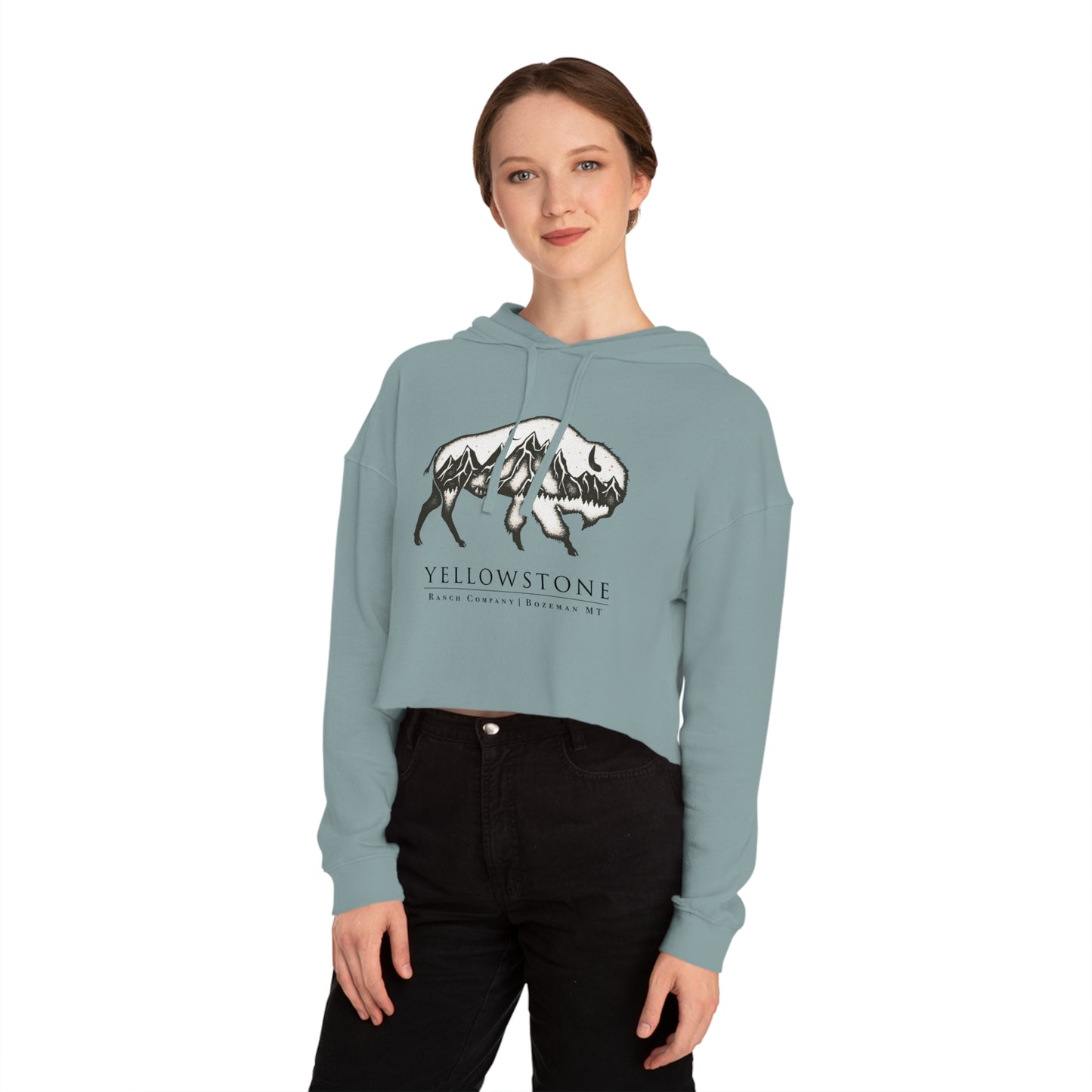 Wonderlust Bison Cropped Hooded Sweatshirt