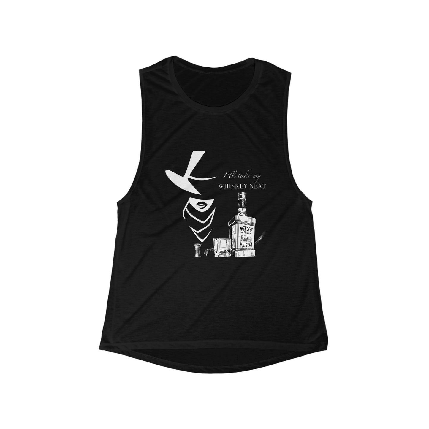 Whiskey Neat Scoop Muscle Tank