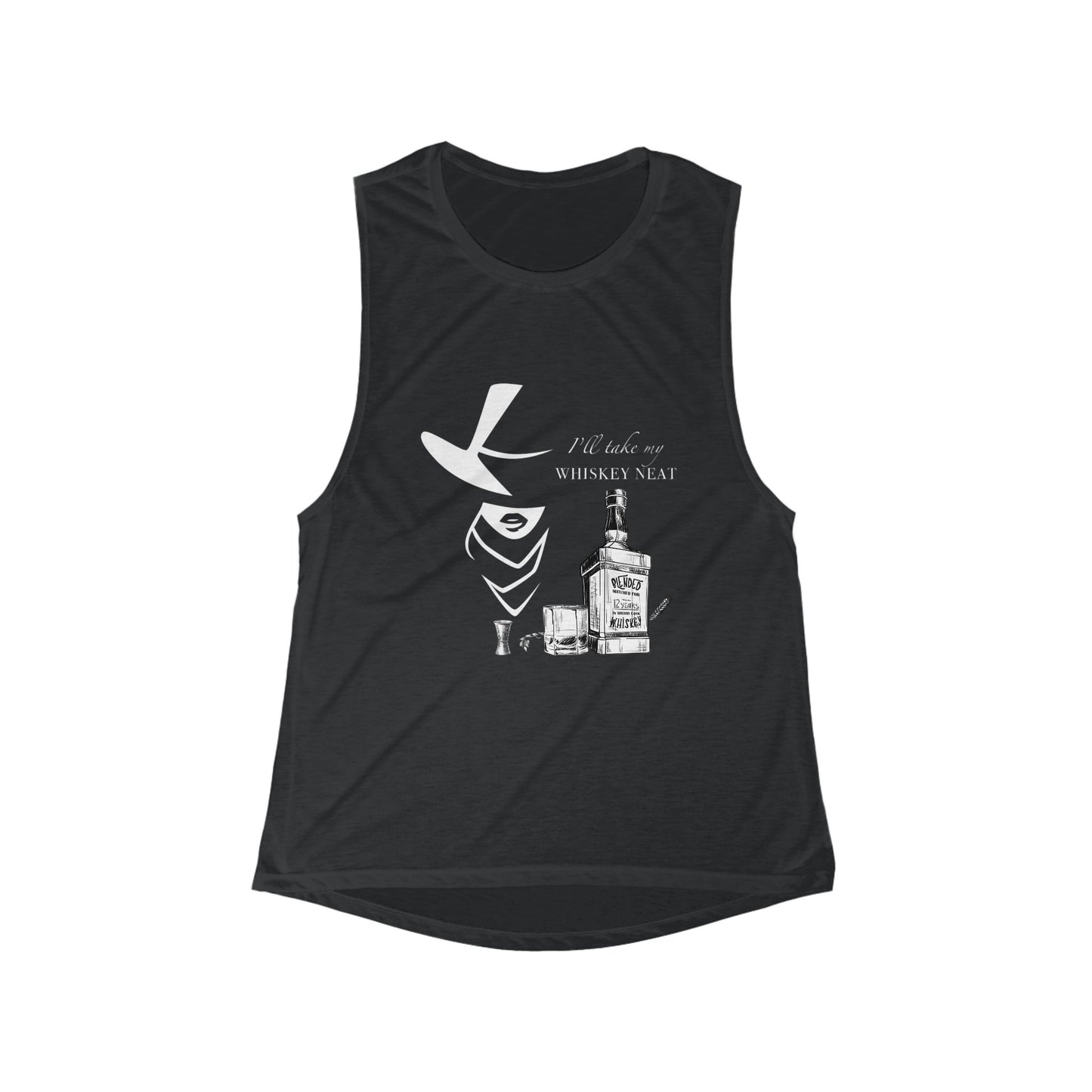 Whiskey Neat Scoop Muscle Tank