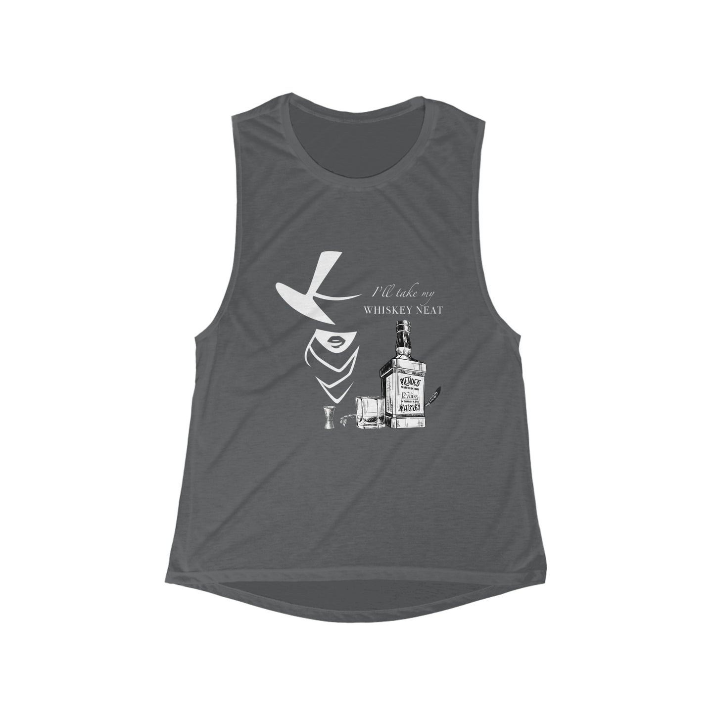 Whiskey Neat Scoop Muscle Tank