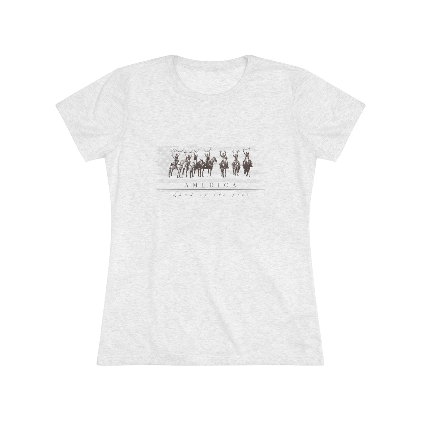 Womens Antler Land of the Free T Shirt